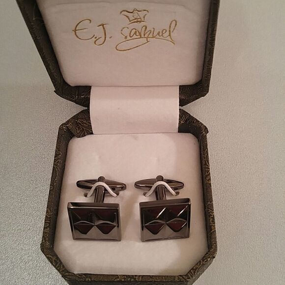 MEN'S E J SAMUEL GRAY ABSTRACT CUFF LINK - Picture 1 of 2